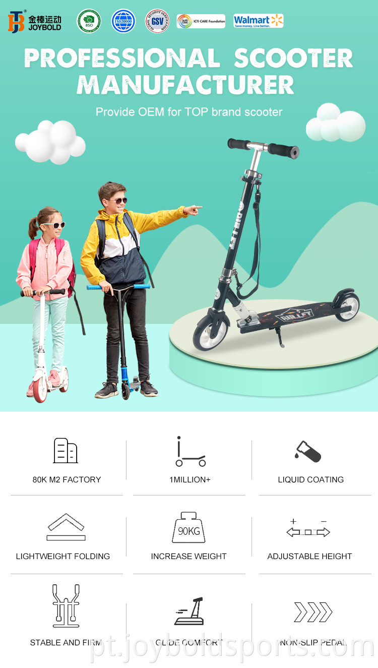 Scooter de venda quente com chute ajustável em altura para crianças de 2020